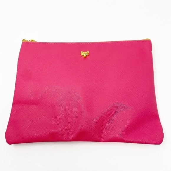 Vegan Leather Hot Pink Zip Top Bag NWOT - Picture 3 of 9